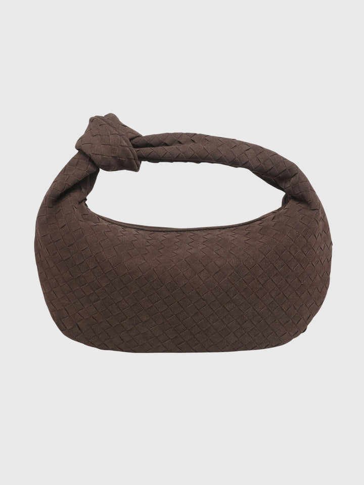 Celeste | Knotted Braided Medium Suede Bag