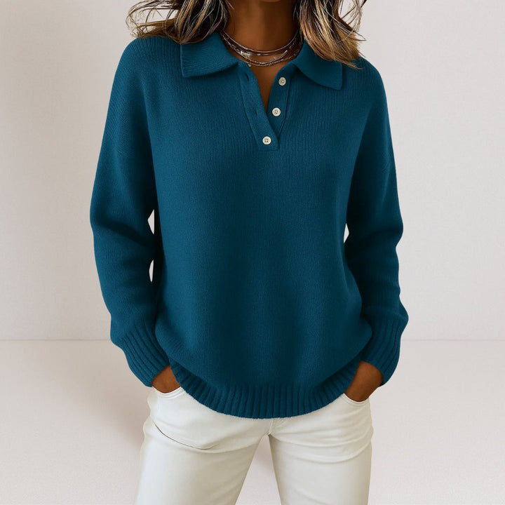Olivia™ | Soft knitted jumper with collar