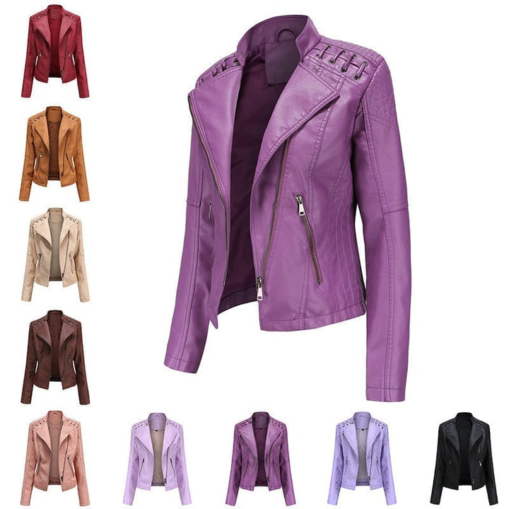 Washed lambskin jacket