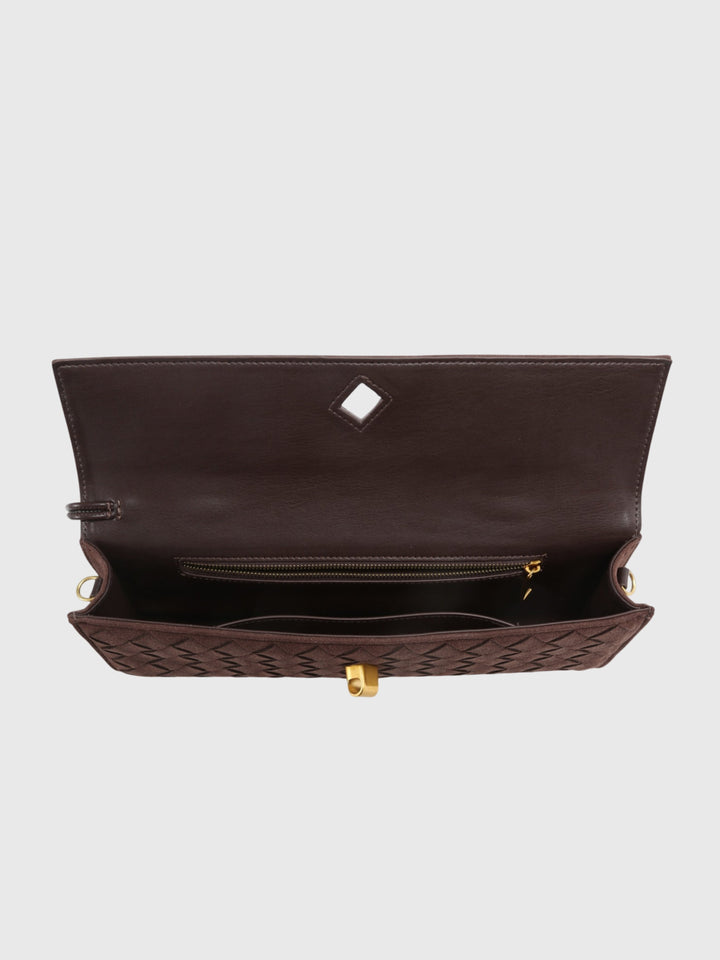 Cherry | Luxe Woven Suede Clutch