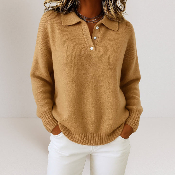 Olivia™ | Soft knitted jumper with collar