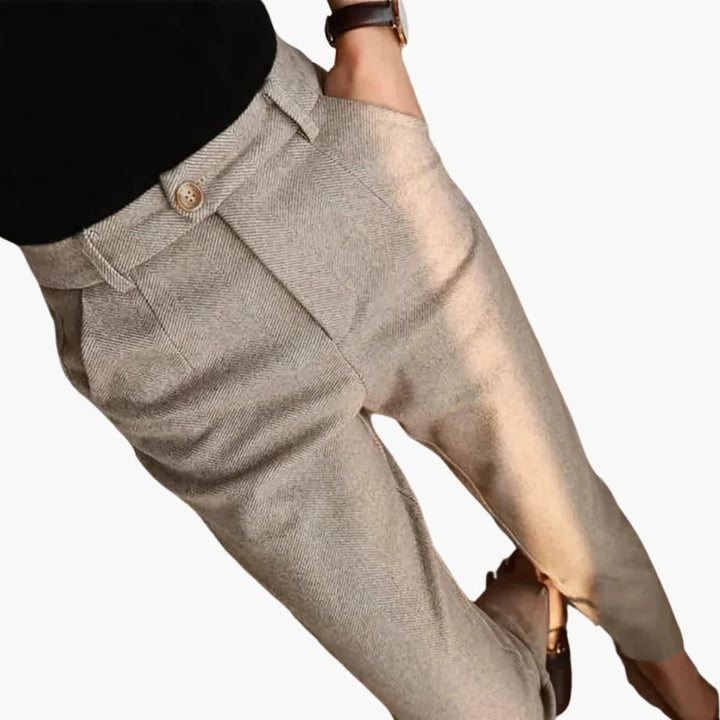 Slim-fit suit trousers for men