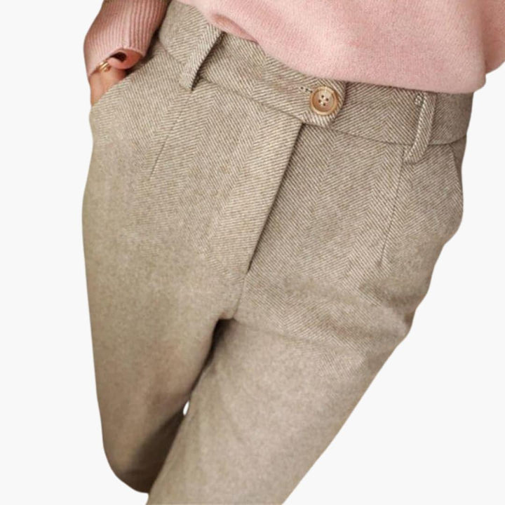 Slim-fit suit trousers for men