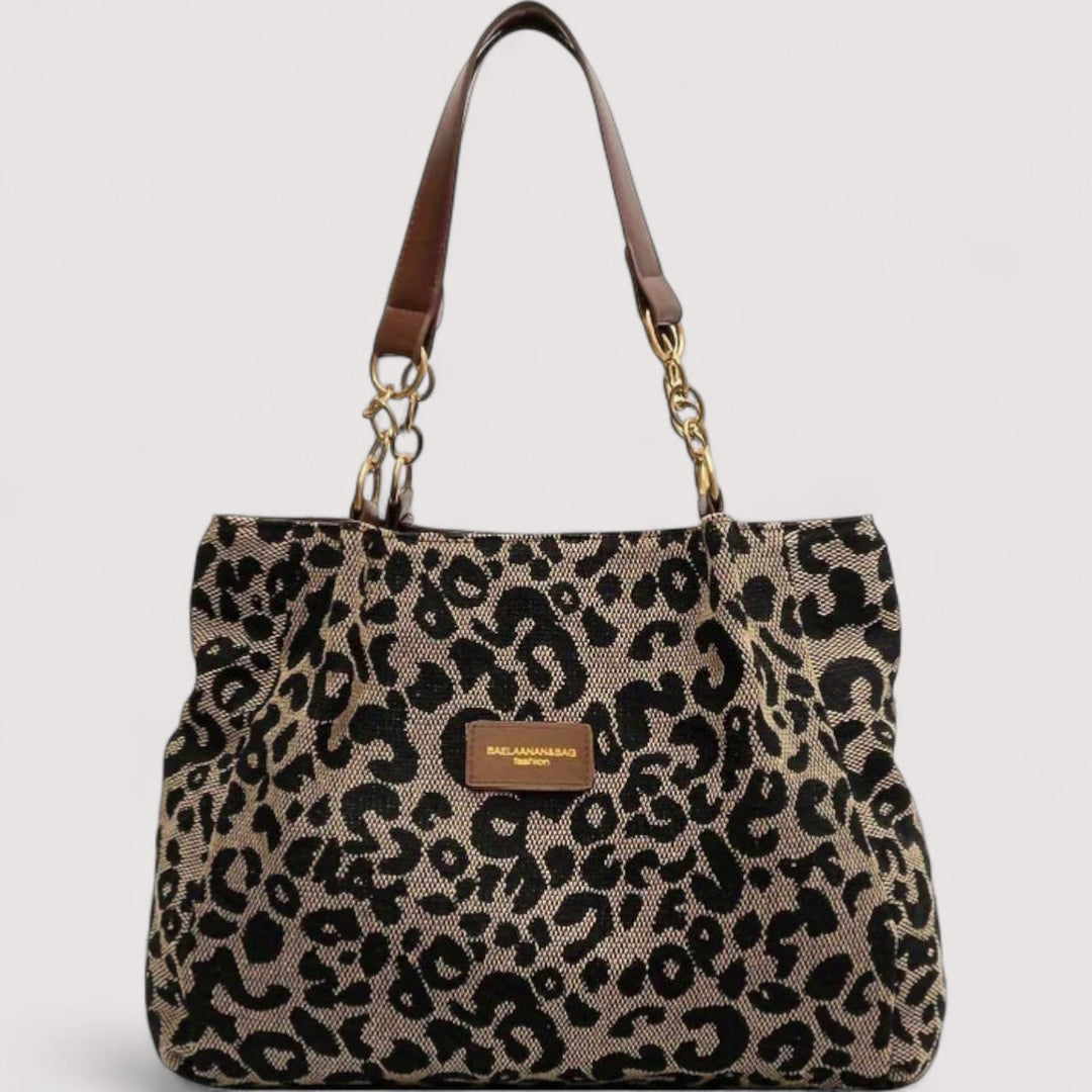 Sonia - Leopard Canvas Shopping Bag