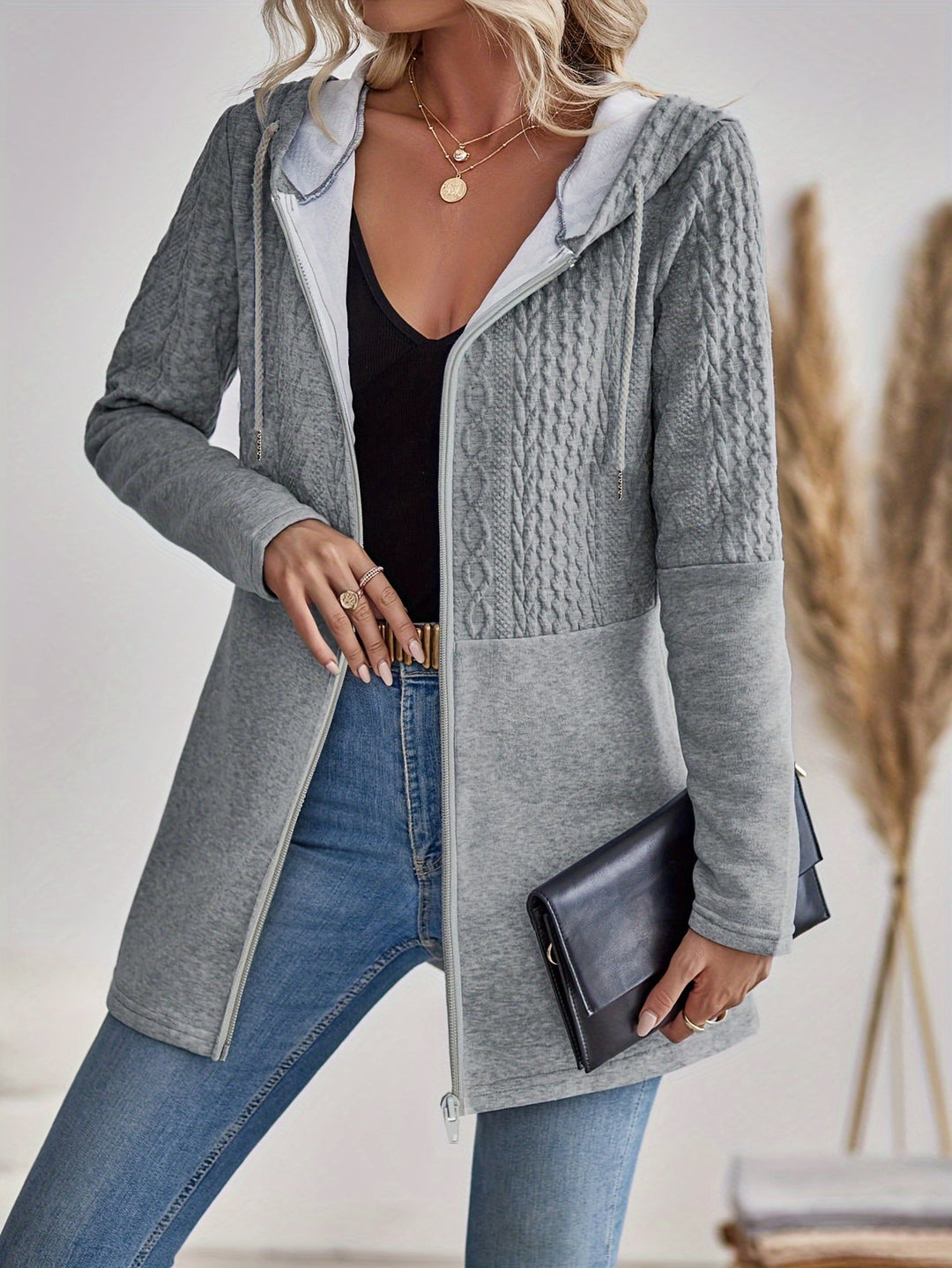 Valentina | Knitted Zip Hoodie