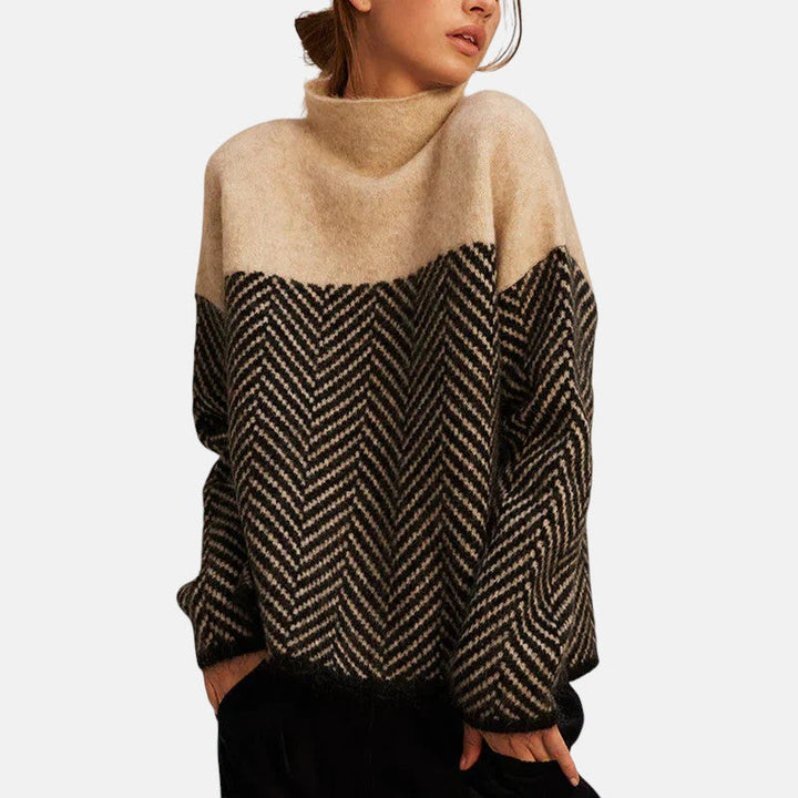 Eva - Herringbone knit jumper