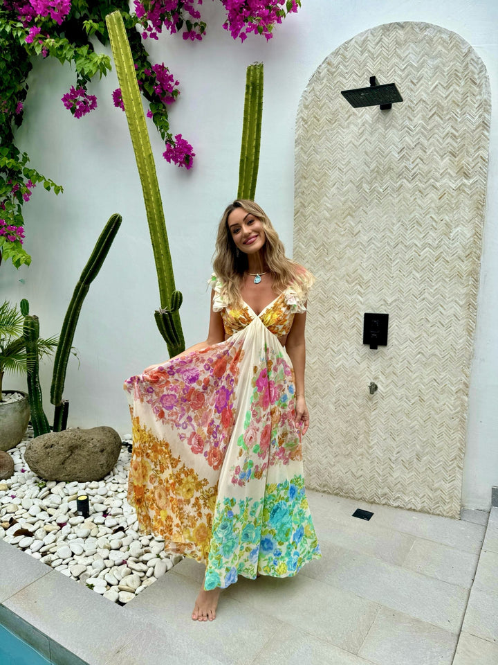 Bellina - Summer Dress with Flower Print