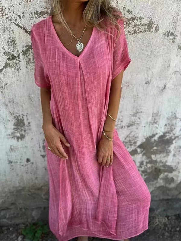 Lenny - Comfortable dress with V-neck