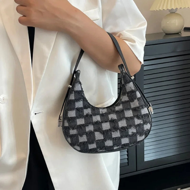 Brisa - Check Textured Handbag