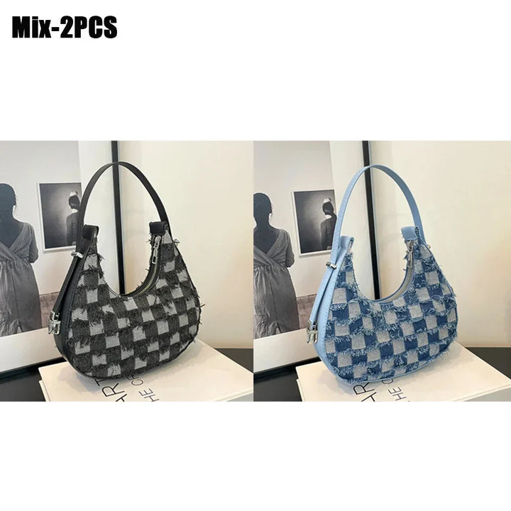 Brisa - Check Textured Handbag