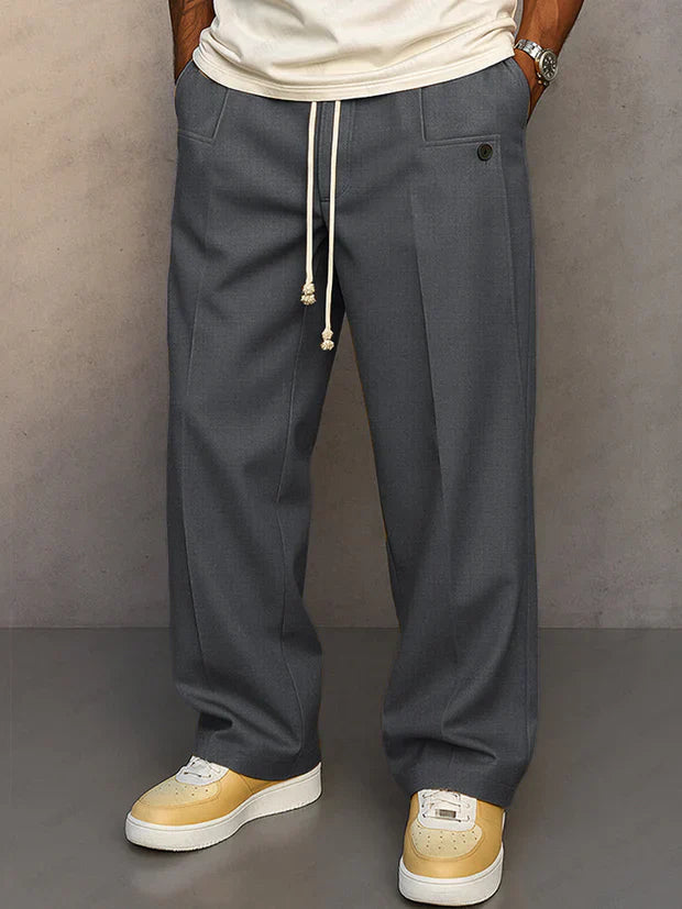 Olivia Sur™ | Elegant trousers with adjustable drawstring
