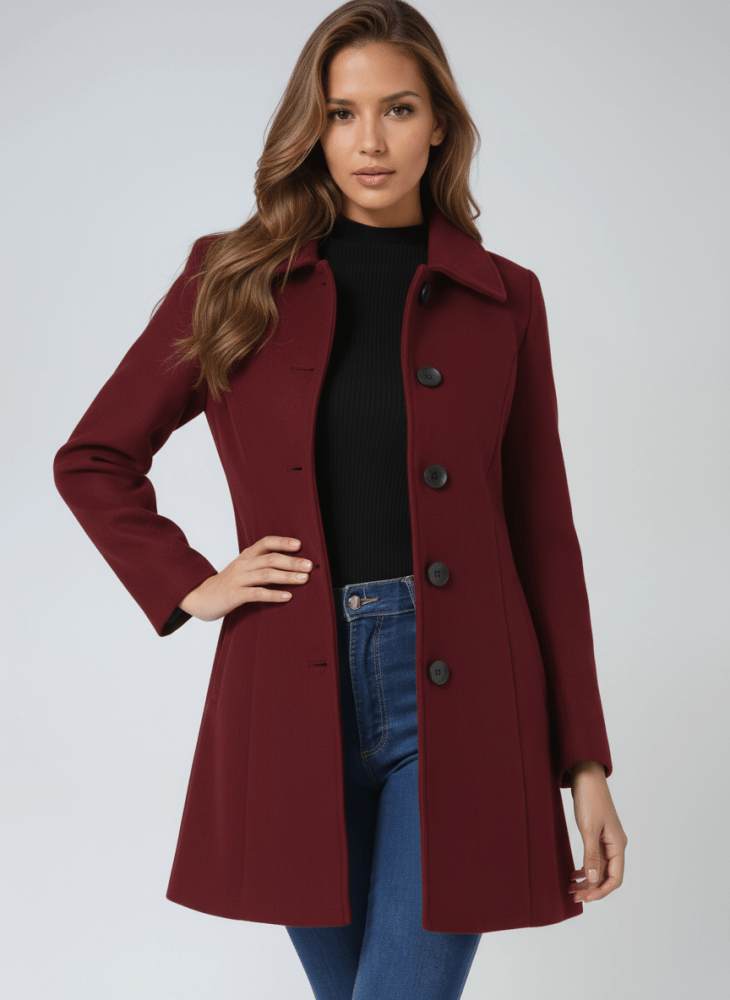 Helena | Women's winter coat with one button