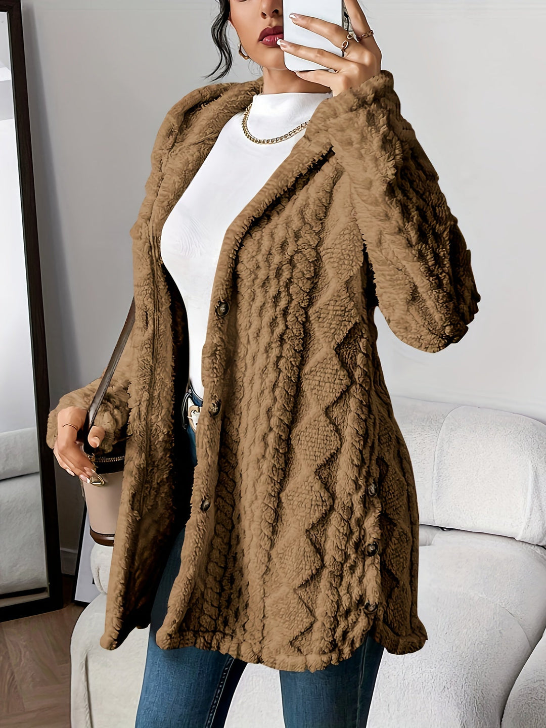 Jessica | Plush Hooded Cardigan