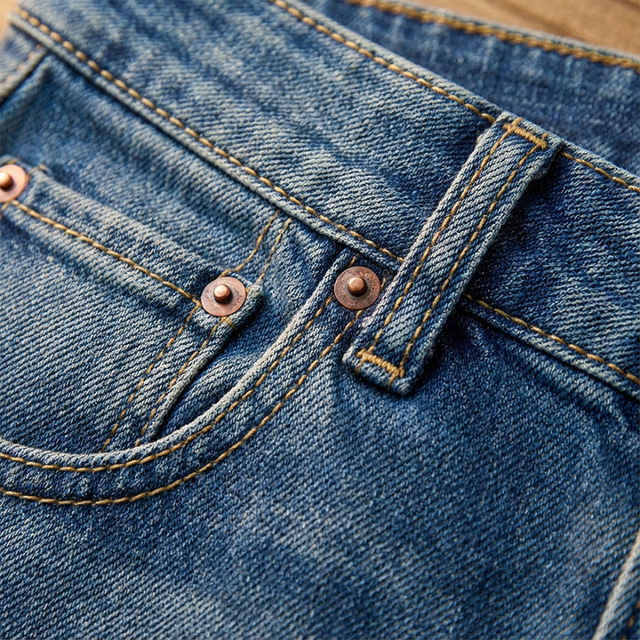Women's vintage high-waisted wide-leg jeans