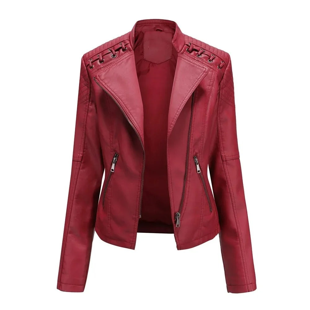Washed lambskin jacket