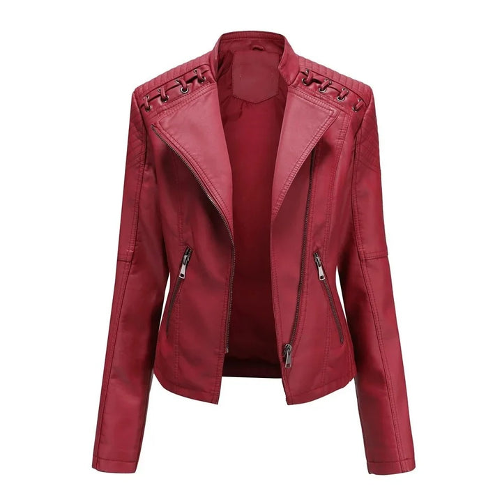 Washed lambskin jacket