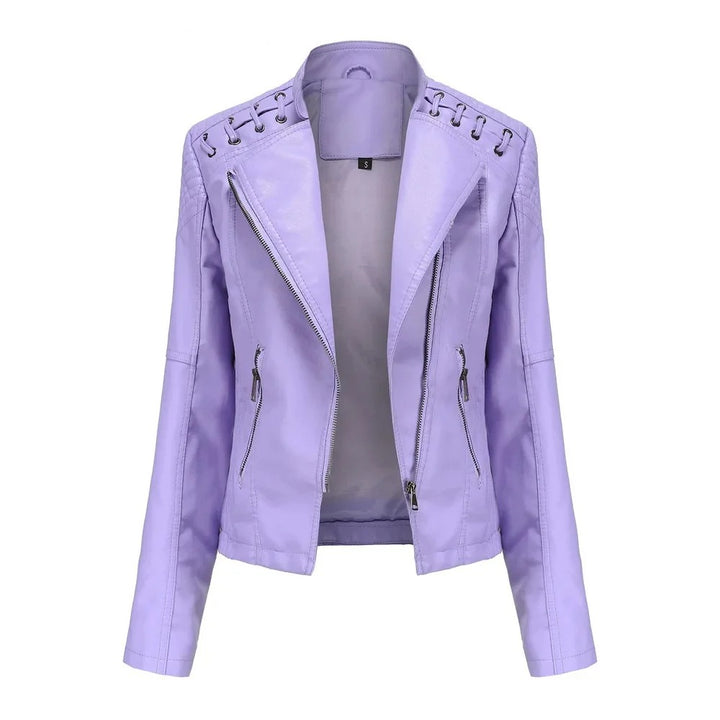 Washed lambskin jacket