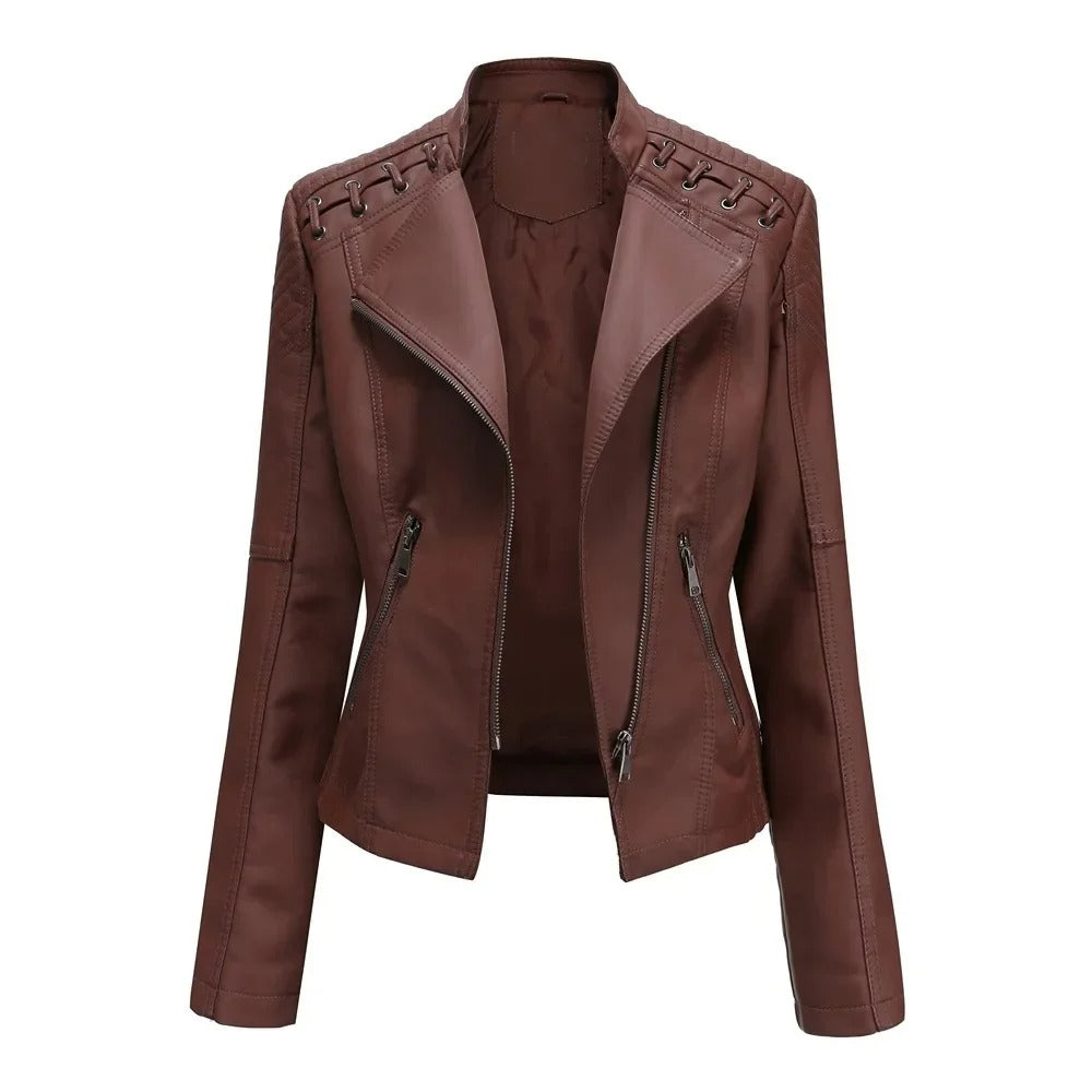 Washed lambskin jacket