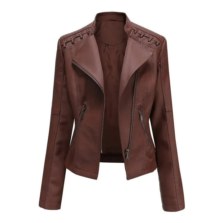 Washed lambskin jacket