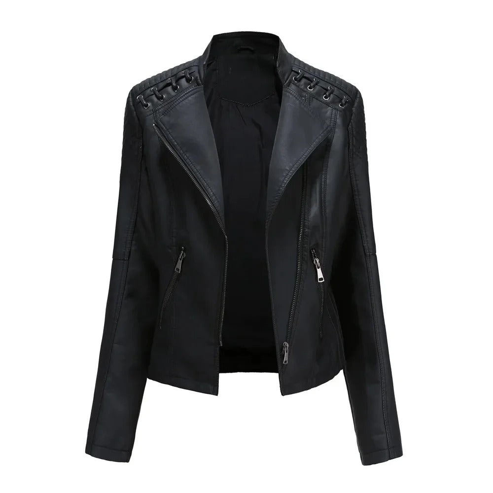 Washed lambskin jacket