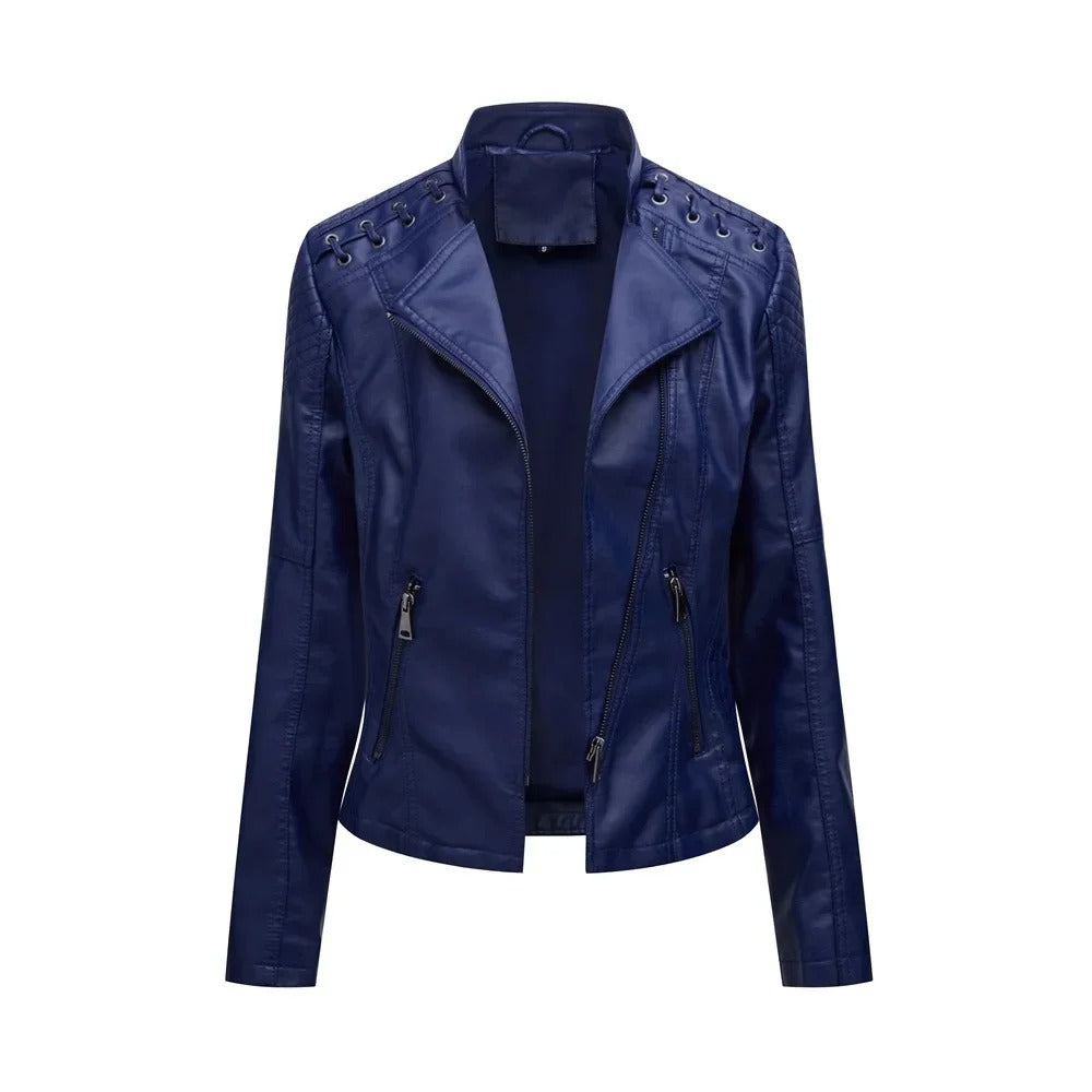 Washed lambskin jacket