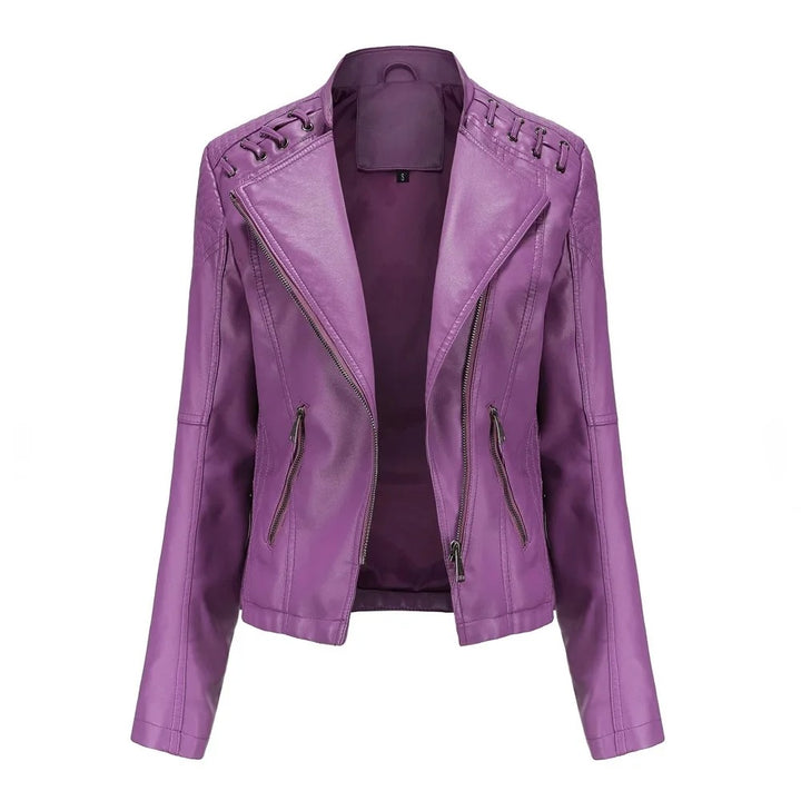 Washed lambskin jacket