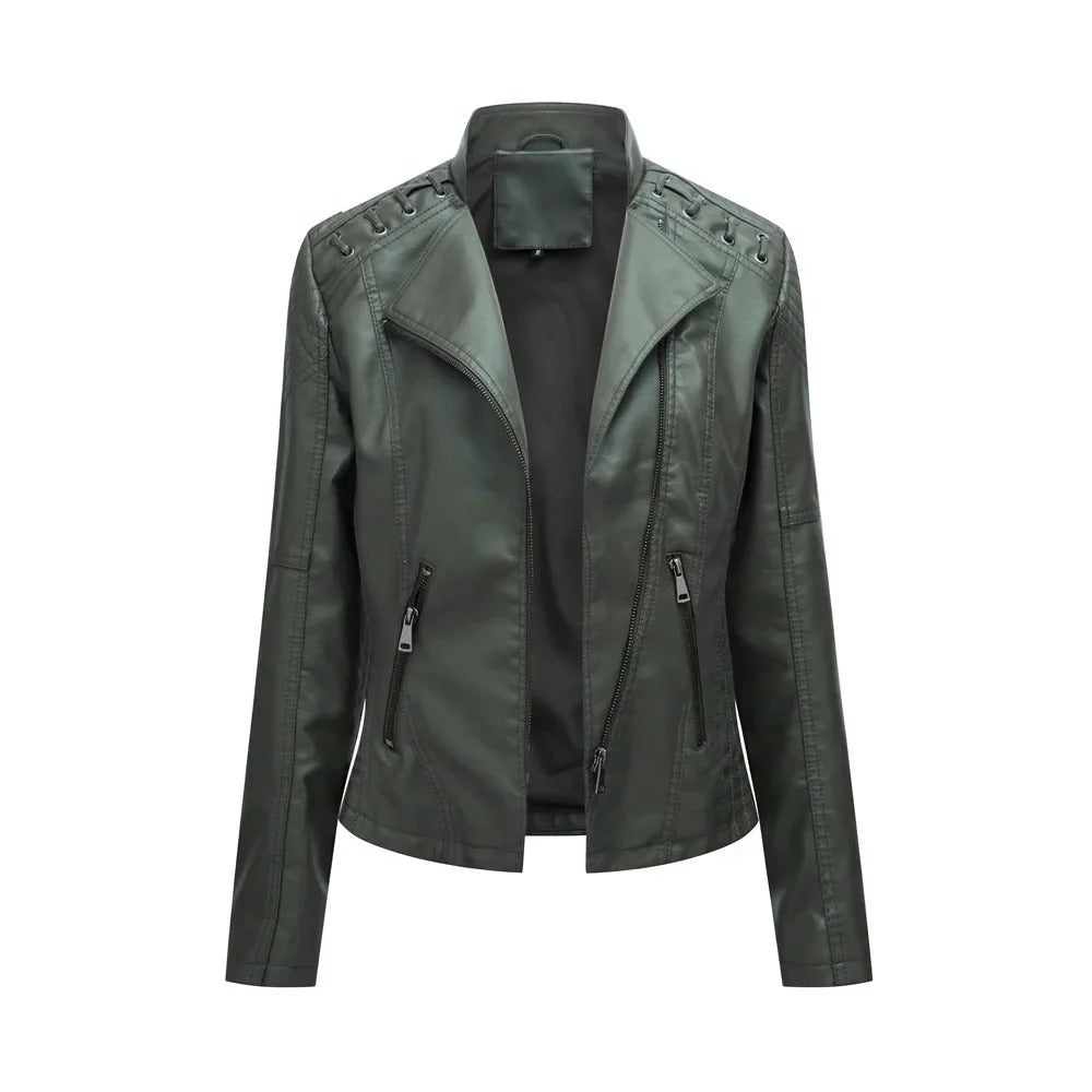 Washed lambskin jacket