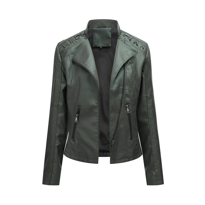 Washed lambskin jacket