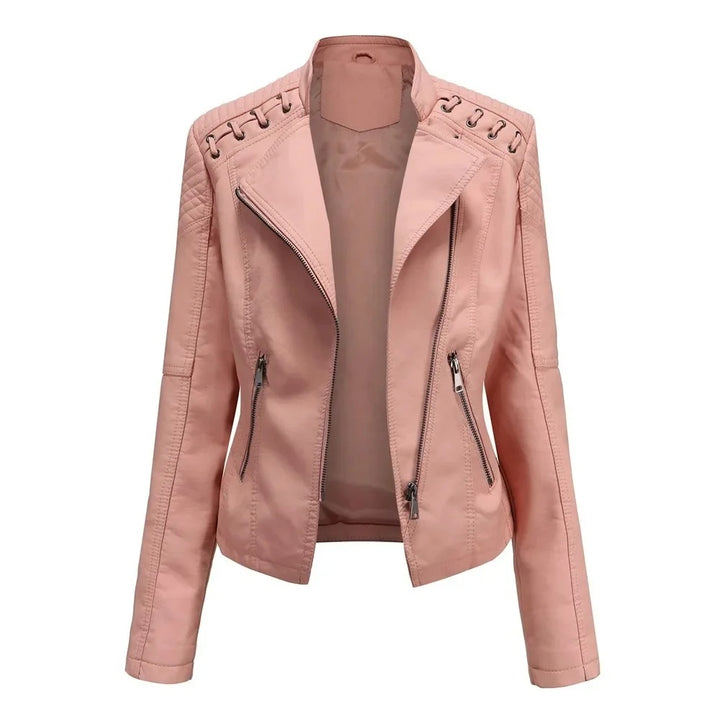 Washed lambskin jacket
